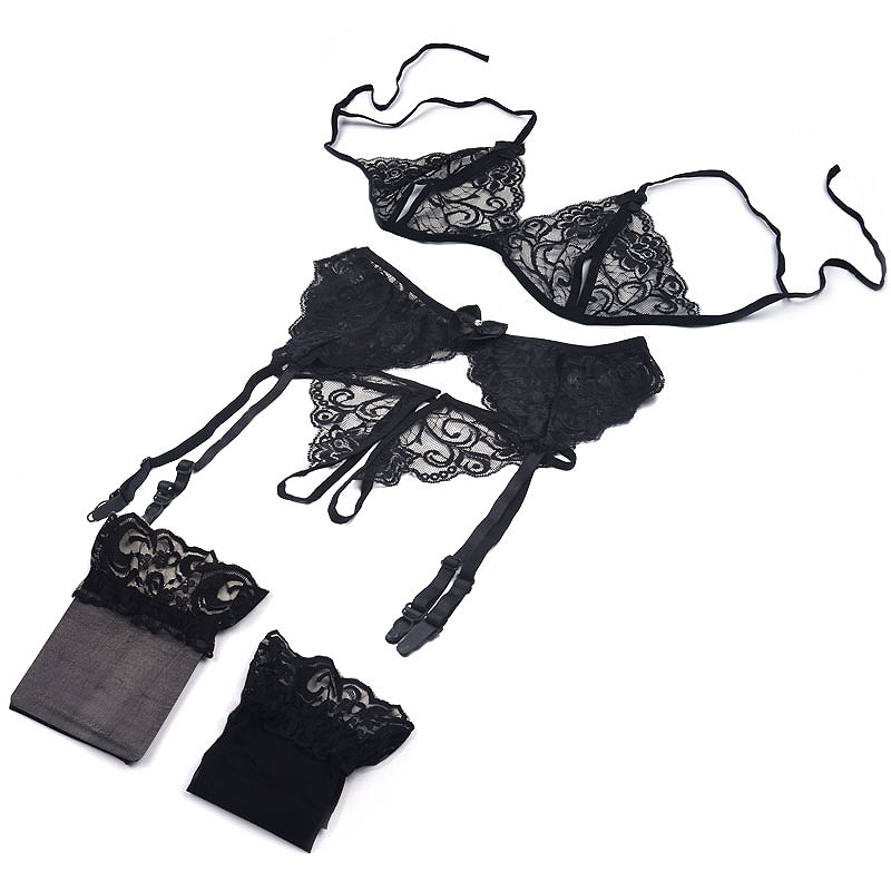 1 Set Women's Lace Lingerie, S - مراجعة Sheer Mesh Bra وسعره
