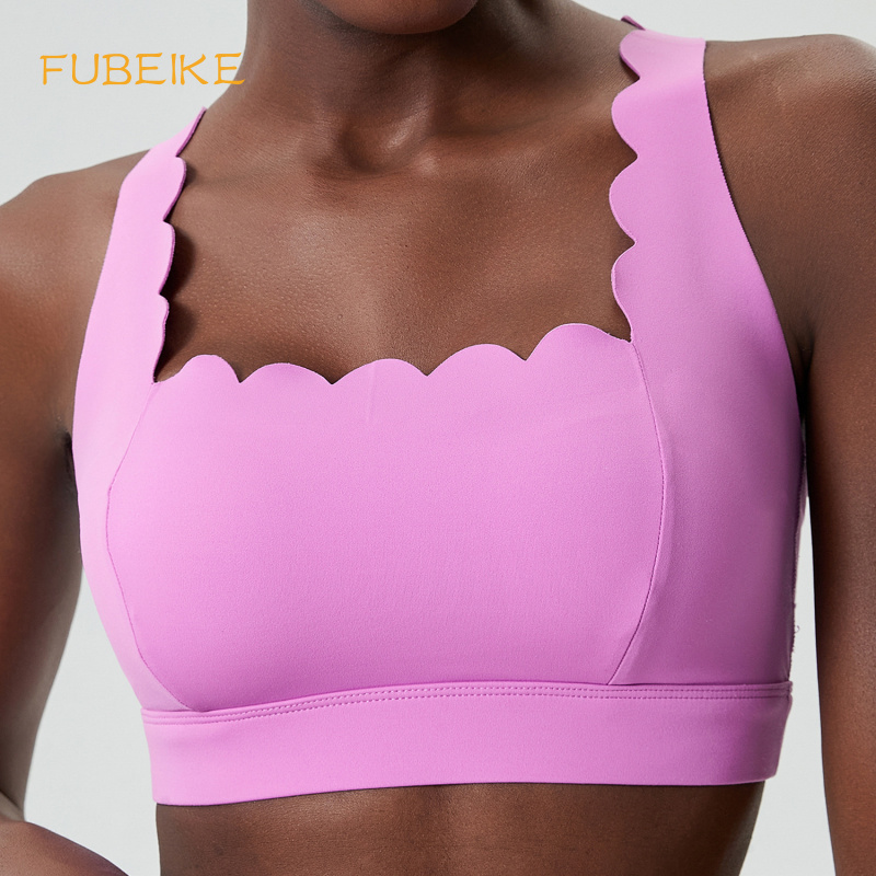 FUBEIKE Small Wave Double-Shou - مراجعة Sports Bra Racerback وسعره