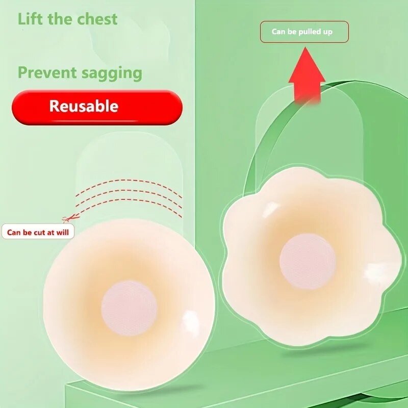 1Pairs Silicone Nipple Cover L - مراجعة Push Up Bra Silicone وسعره
