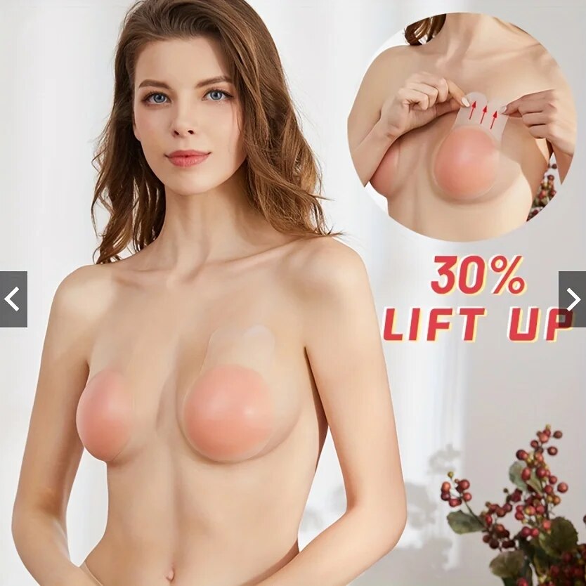 1Pairs Silicone Nipple Cover L - مراجعة Push Up Bra Silicone وسعره