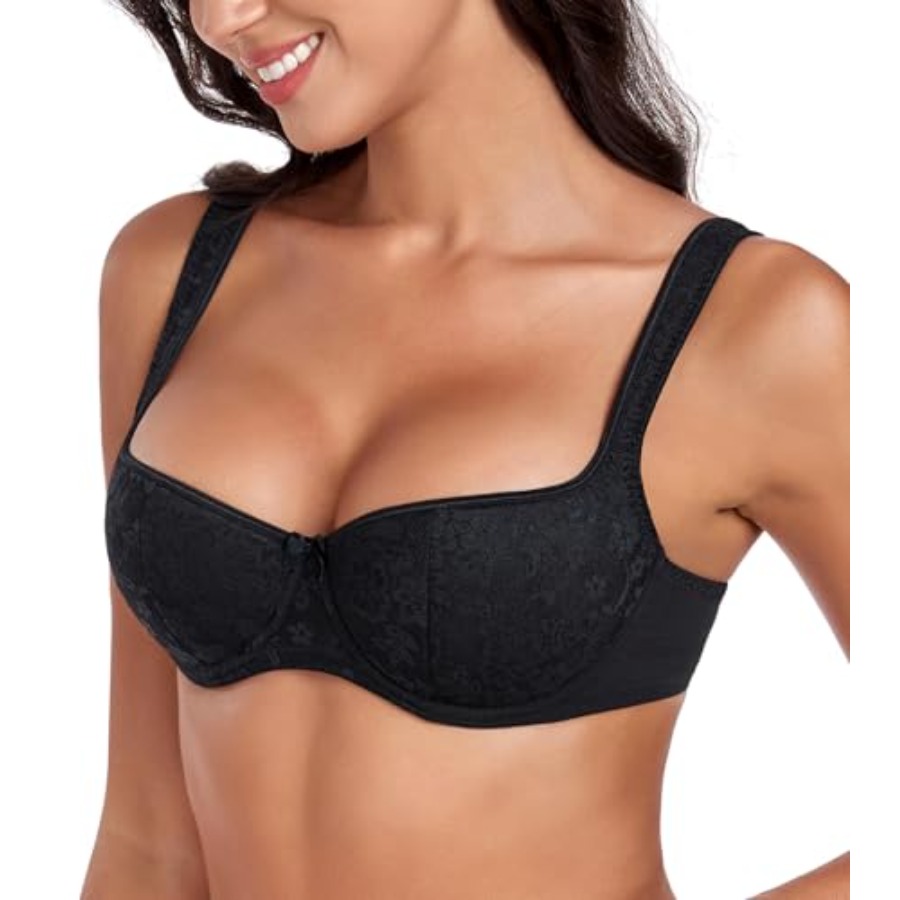 DotVol Women's Lightly Padded  - مراجعة Demi Bra Balconette وسعره