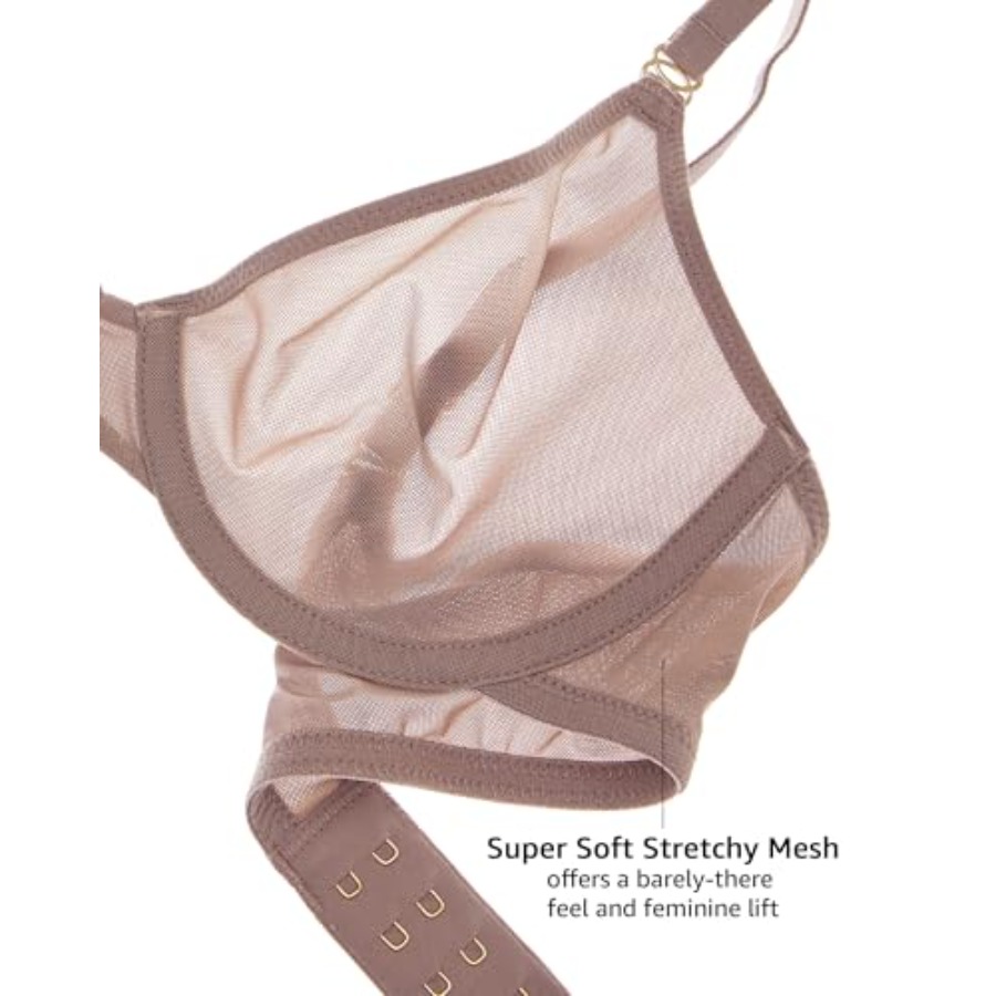 Women's Cosnufy Sheer Balconet - مراجعة Demi Bra Balconette وسعره