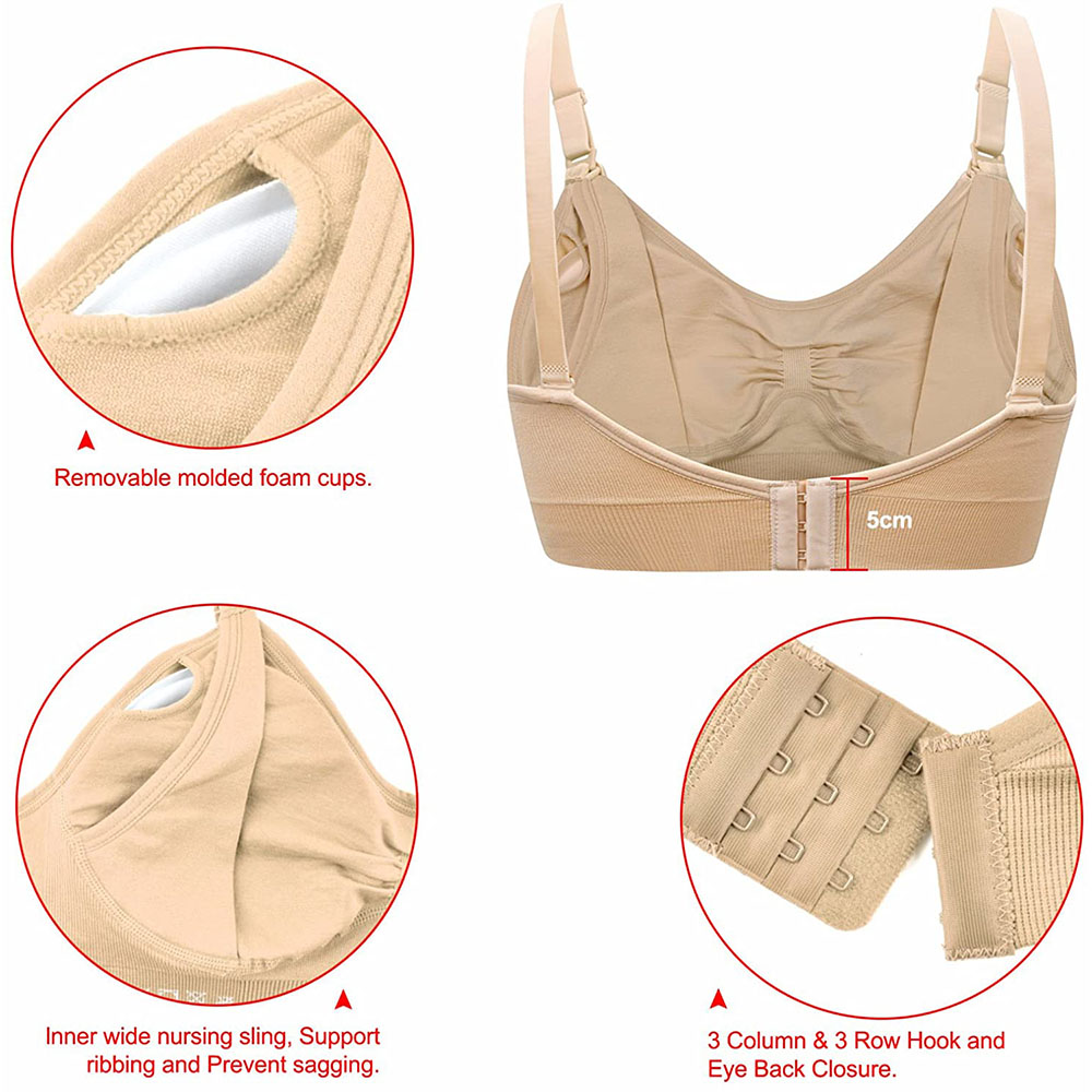 Womens Maternity  Nursing Bra  - مراجعة Sleep Bra Bralette وسعره