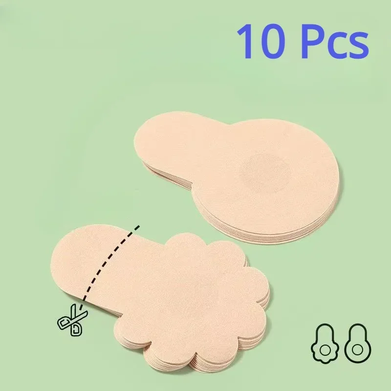 10pcs Women's Invisible Breast - مراجعة Strapless Bra Adhesive وسعره