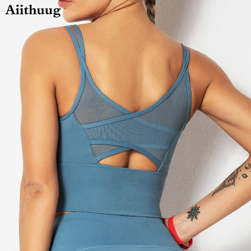 Aiithuug Yoga Bras Fitness Shi - مراجعة Sports Bra Racerback وسعره