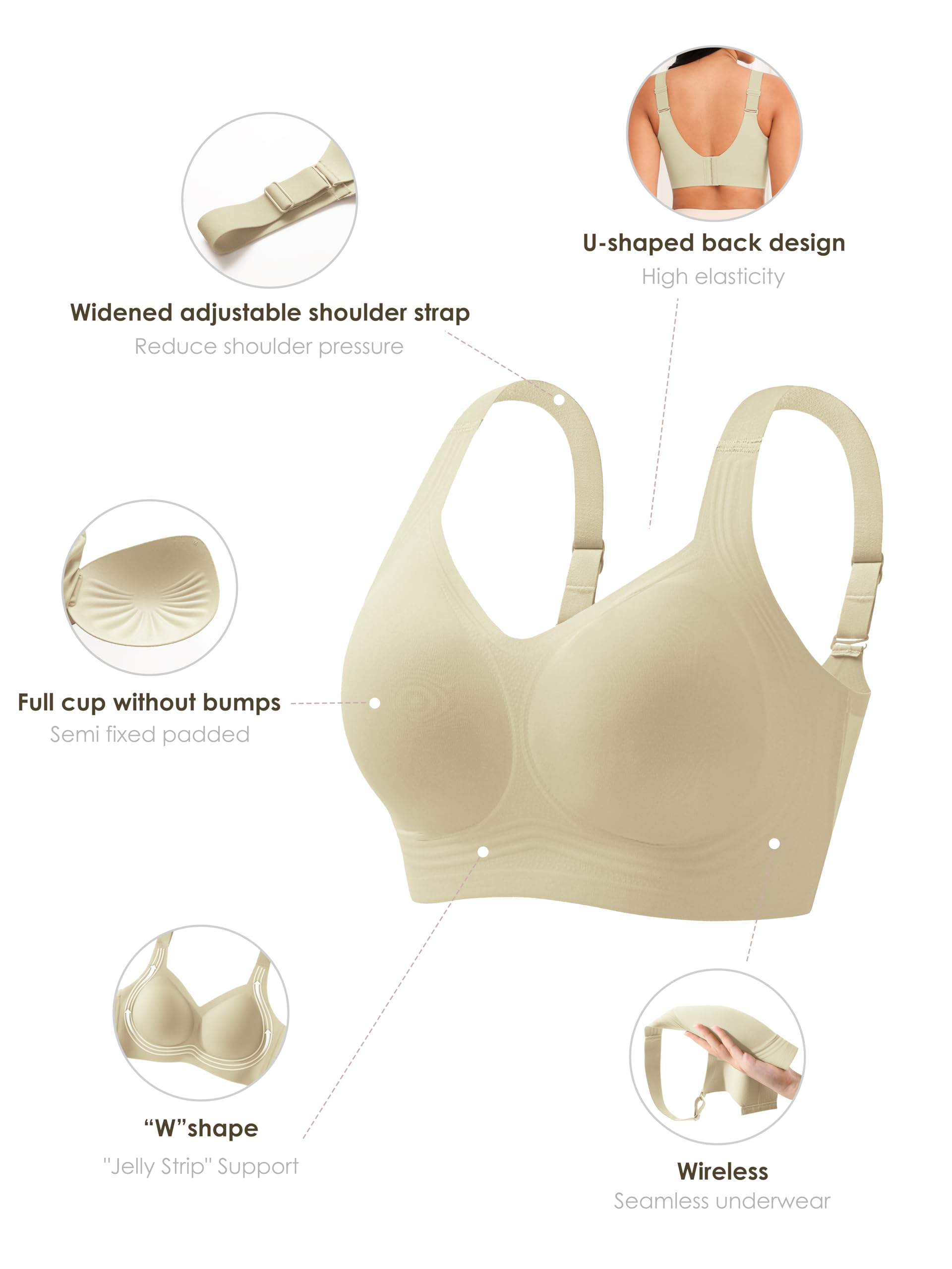 Women Wirefree Bras for Women  - مراجعة Full Coverage Bra وسعره