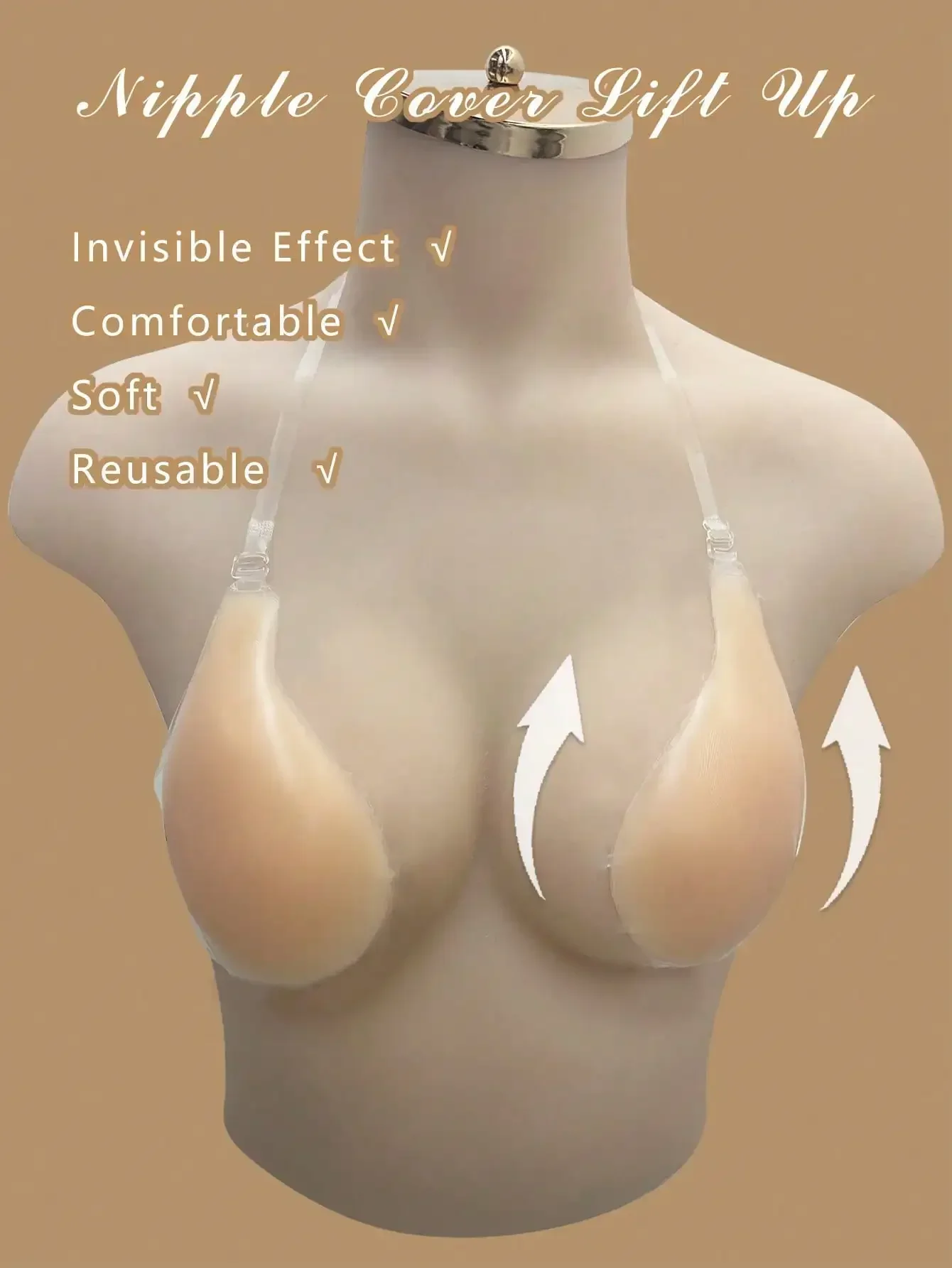 1pc Invisible Backless Straple - مراجعة Push Up Bra Silicone وسعره