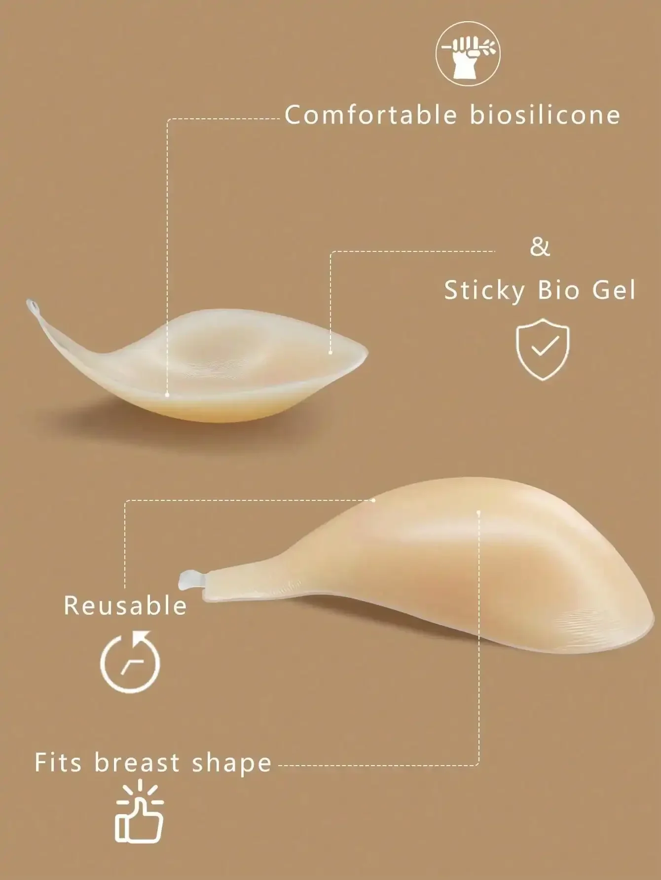 1pc Invisible Backless Straple - مراجعة Push Up Bra Silicone وسعره