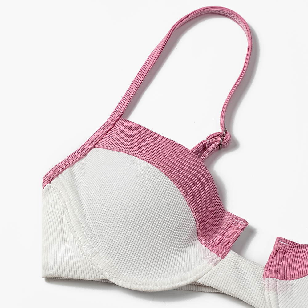 ZTVitality Ribbed Splicing Sex - مراجعة Underwire Bra Padded وسعره