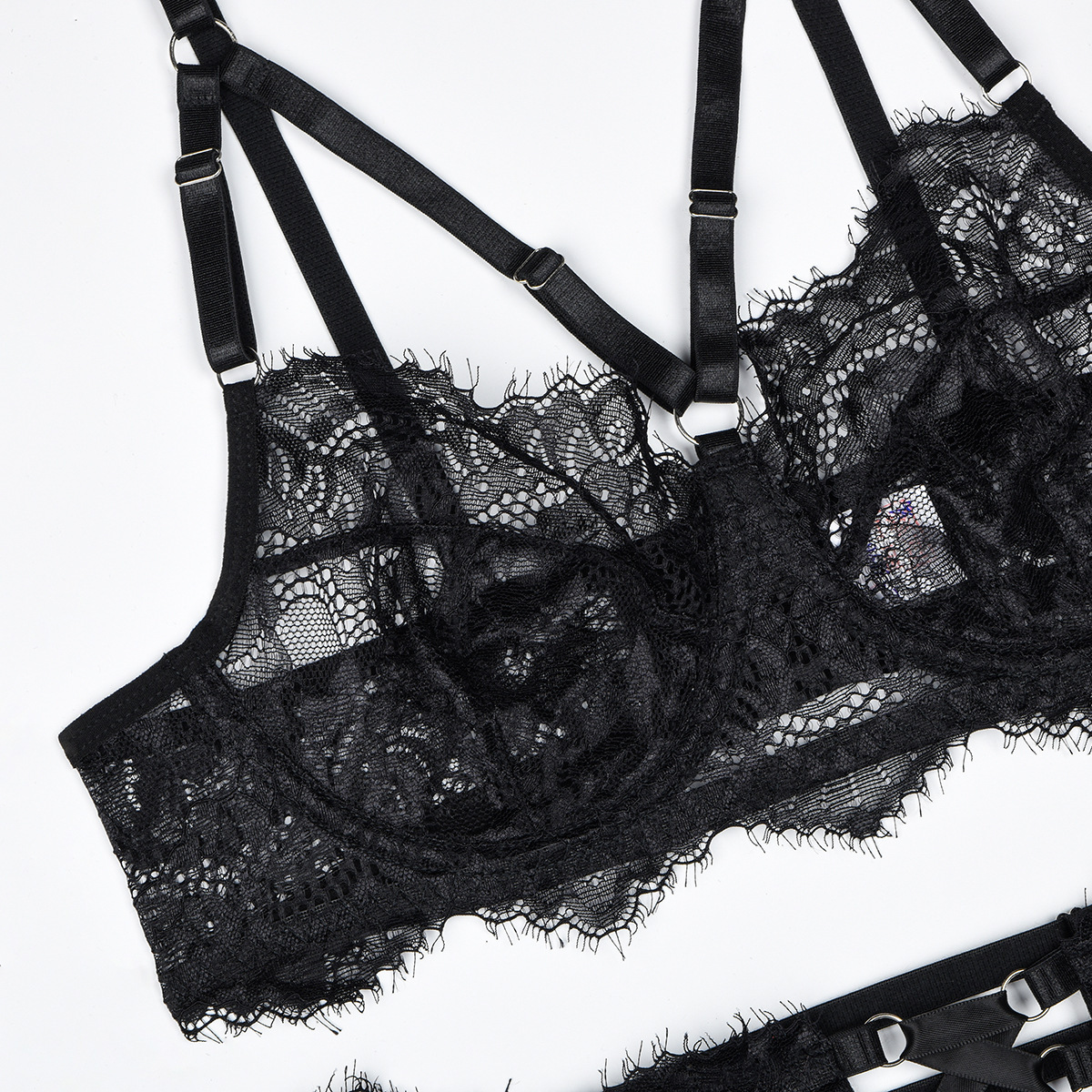6pcs Sexy Lingerie Shaping Und - مراجعة Sheer Mesh Bra وسعره