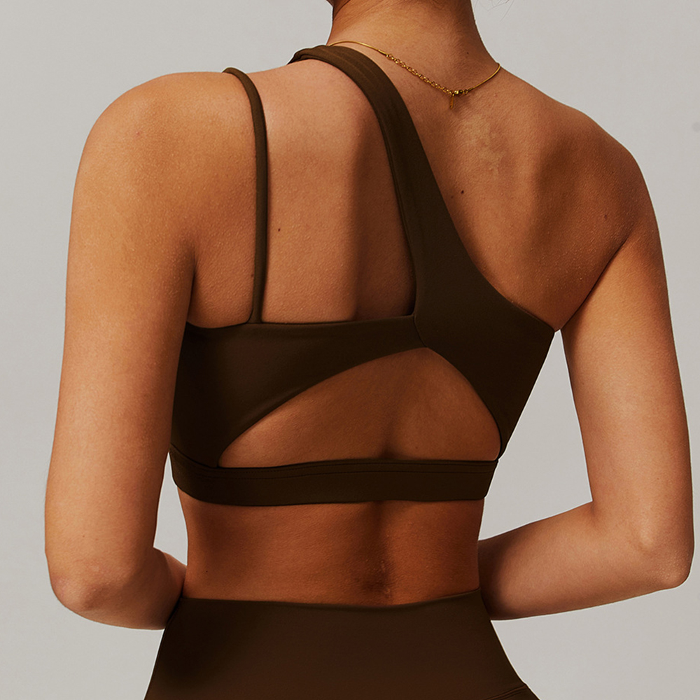 Oblique Shoulder Yoga Bra Wome - مراجعة Plunge Bra Push Up وسعره