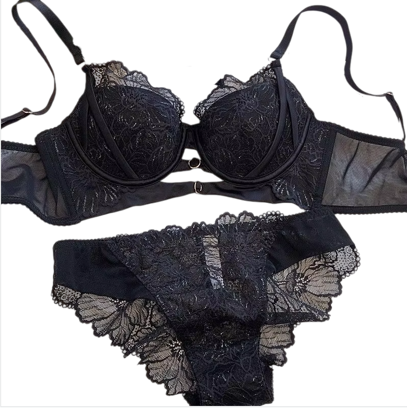 Sexy Hollow Lace Bra Set Large - مراجعة Cotton Bra Everyday وسعره