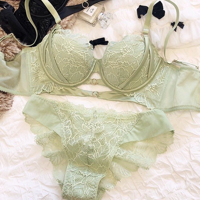 Sexy Hollow Lace Bra Set Large - مراجعة Cotton Bra Everyday وسعره
