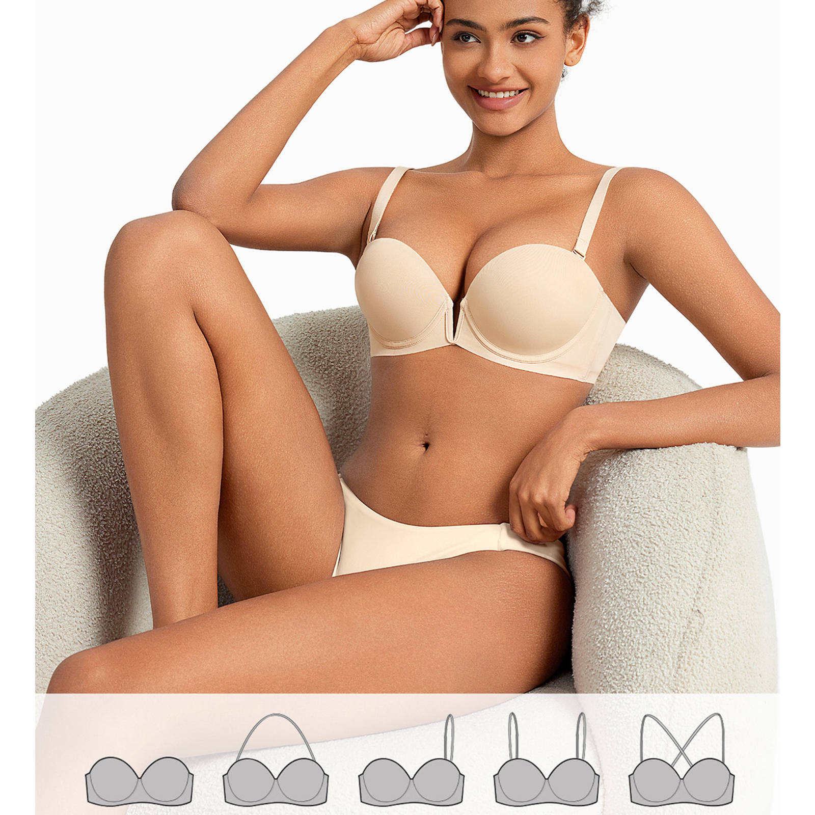 New Bra Push Up Underwire Ultr - مراجعة Convertible Bra Multiway وسعره