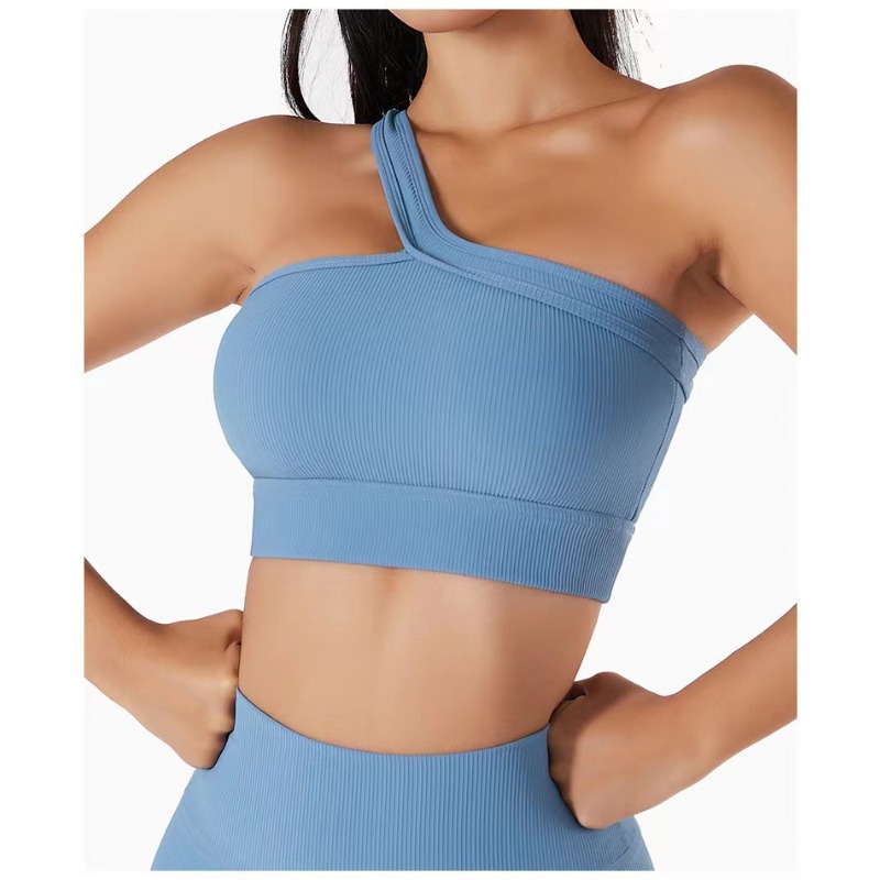 Women Single Shoulder Sexy Yog - مراجعة T Shirt Bra Seamless وسعره