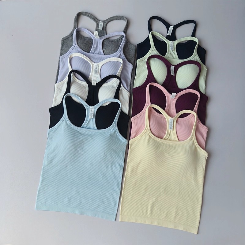 Summer Women's Yoga Camisole S - مراجعة T Shirt Bra Seamless وسعره
