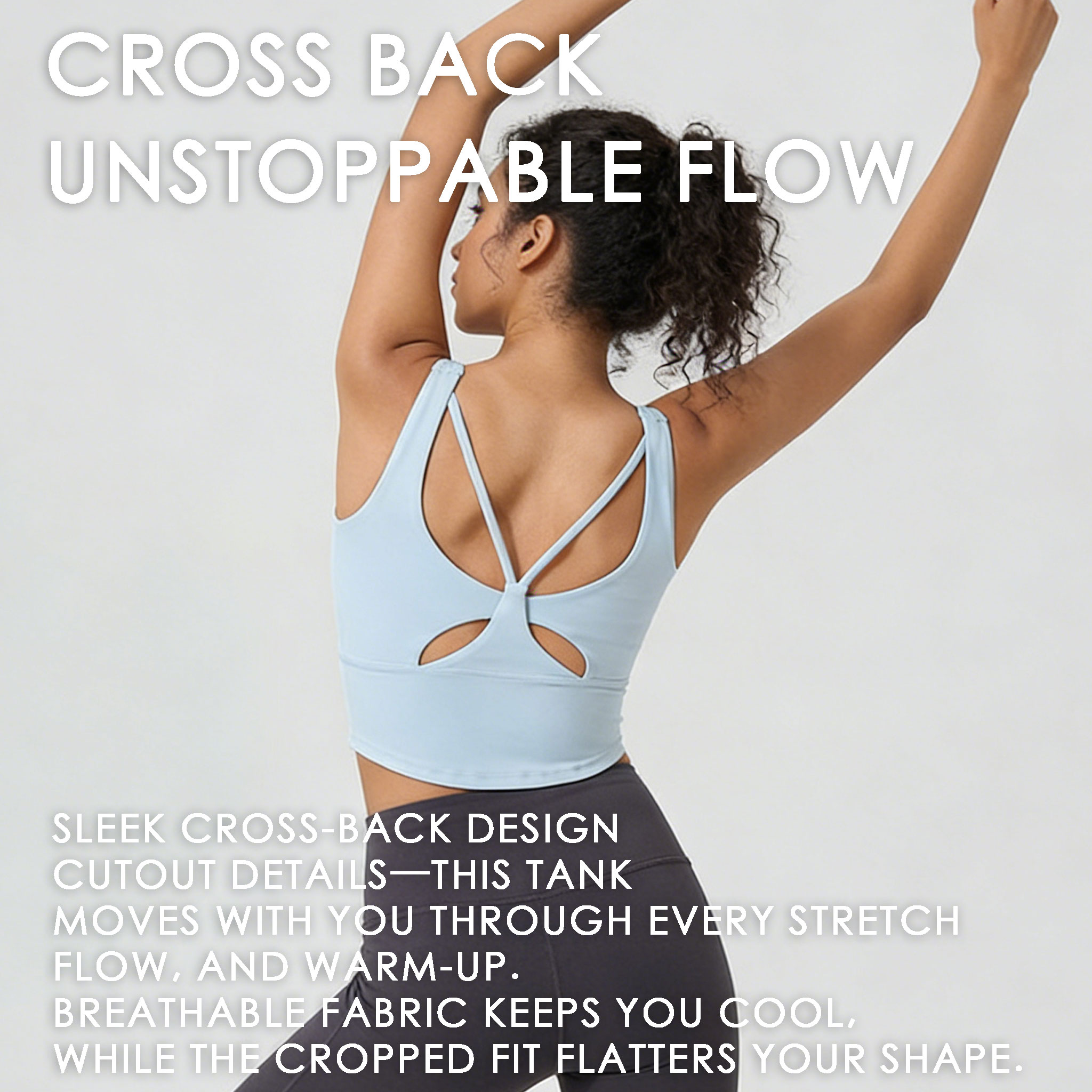 Women's Fixed Cup Yoga Sports  - مراجعة Sports Bra Racerback وسعره