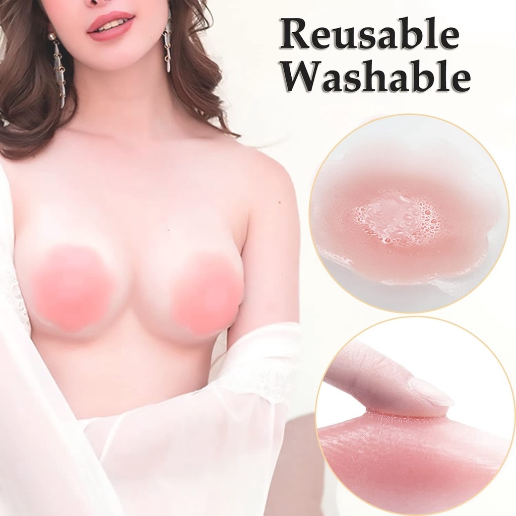 6/12PCS Invisible Self Adhesiv - مراجعة Push Up Bra Silicone وسعره