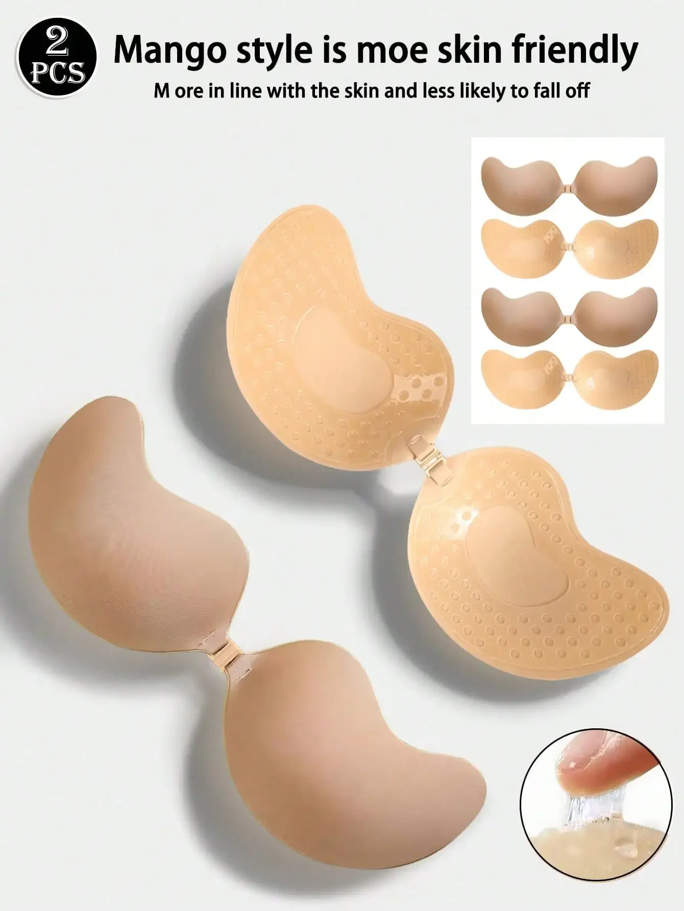4pcs/Set (2 Black + 2 Nude) St - مراجعة Strapless Bra Adhesive وسعره
