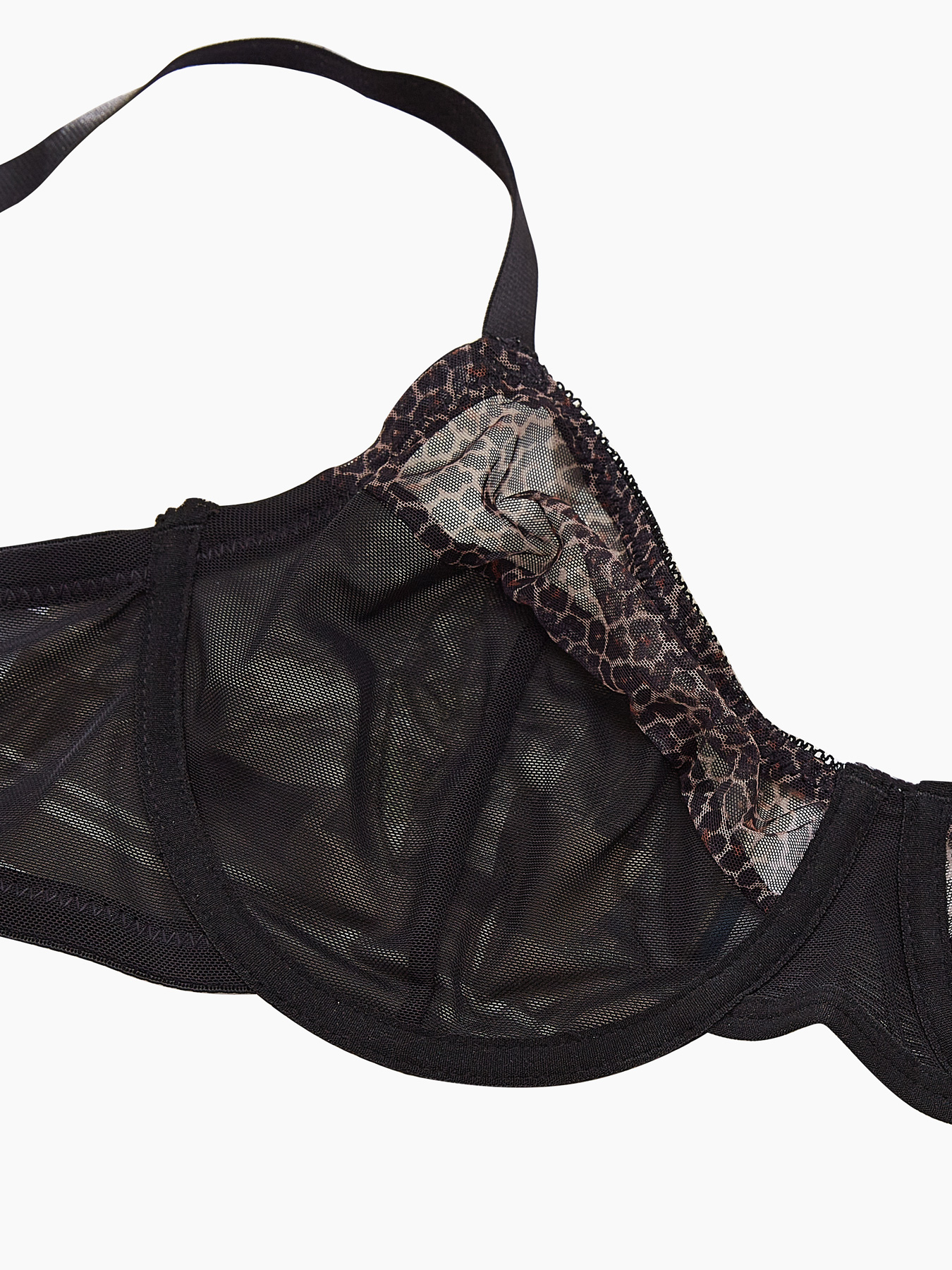 Plus Size Sexy Leopard Print & - مراجعة Sheer Bra Lace وسعره