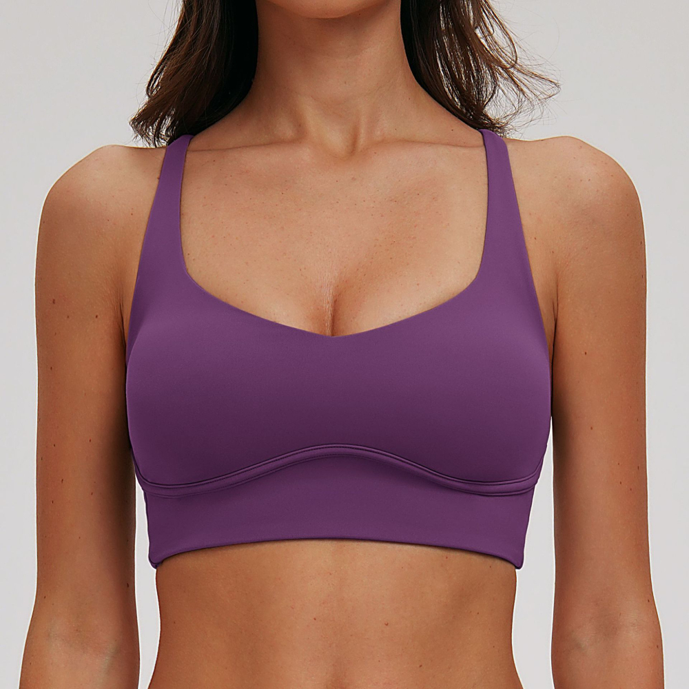Sexy V-neck Sports Bra Yoga Un - مراجعة Sports Bra Racerback وسعره