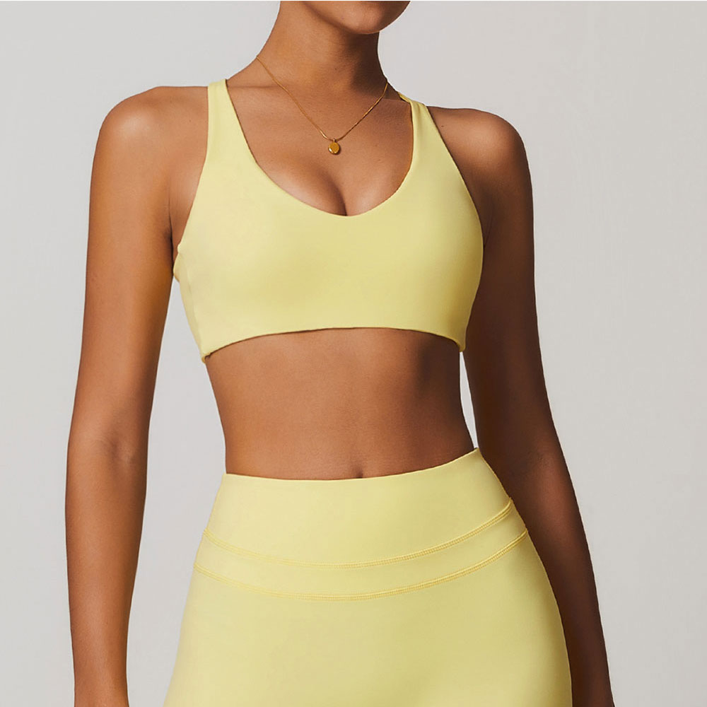 JUREN Sports Bra Women Fitness - مراجعة Plunge Bra Push Up وسعره