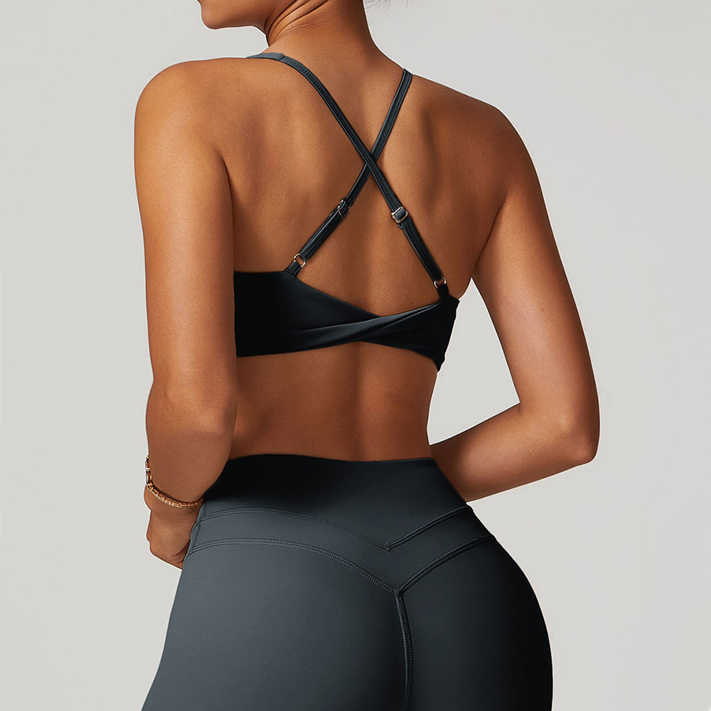 JUREN Sports Bra Women Fitness - مراجعة Plunge Bra Push Up وسعره