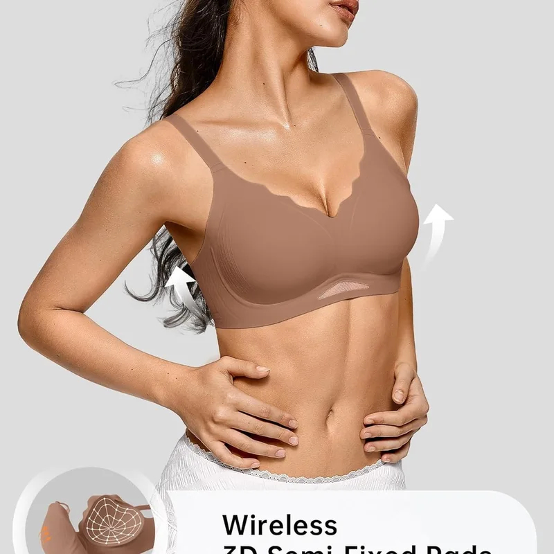 Women’s Wireless Bras Scallope - مراجعة Wirefree Bra Comfort وسعره