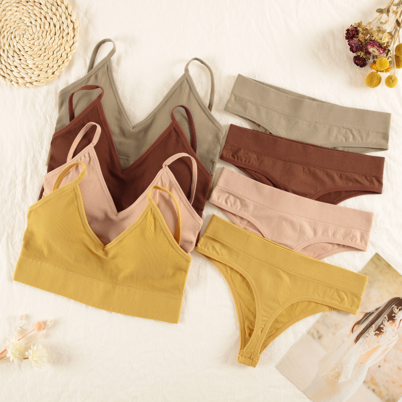 CHRLEISURE Women Underwear Set - مراجعة T Shirt Bra Seamless وسعره