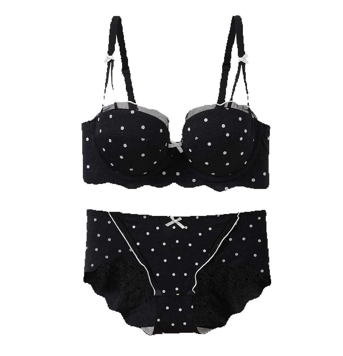 Lace Polka Dot Bra Two-Piece S - مراجعة Cotton Bra Everyday وسعره