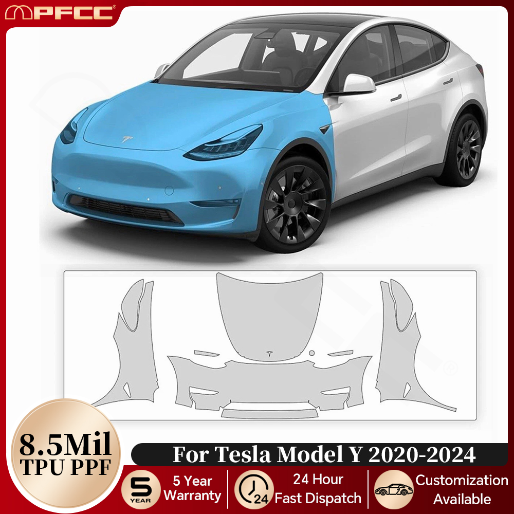 Pre-cut PPF For Tesla Model Y  - مراجعة Full Coverage Bra وسعره