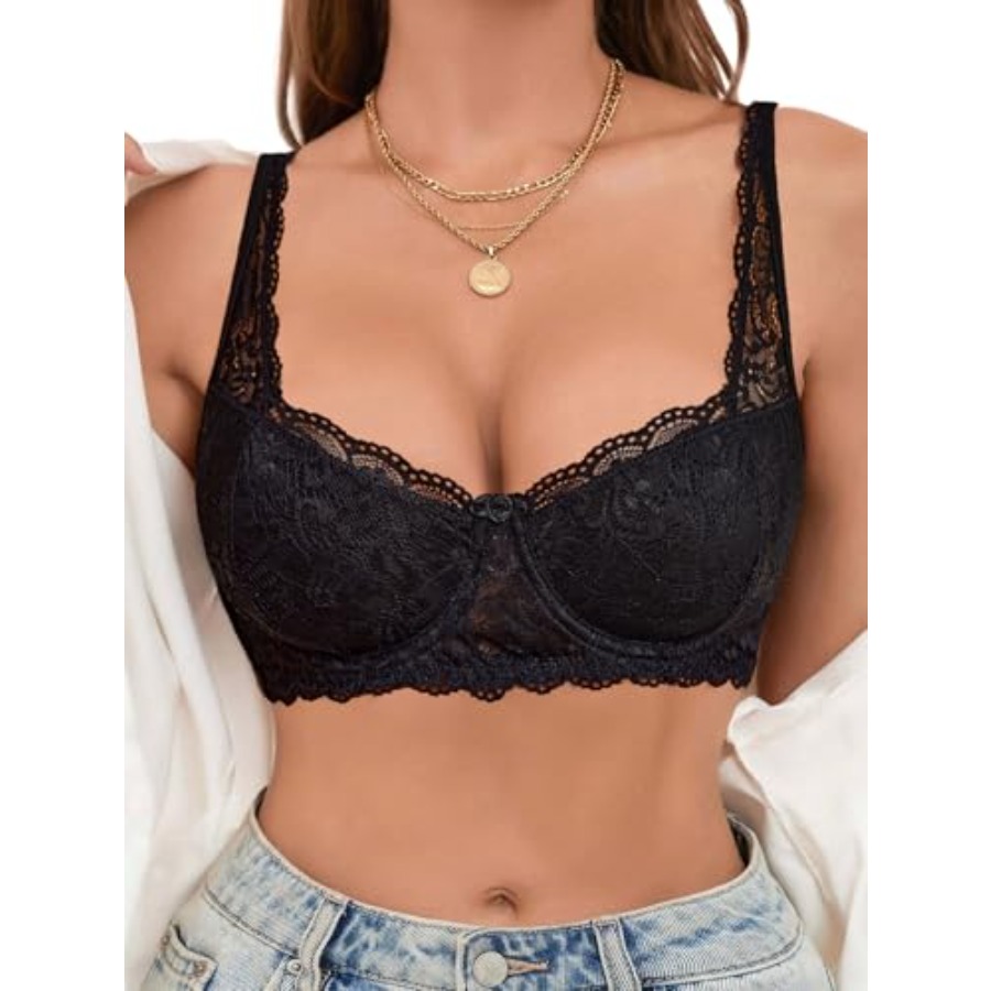 Avidlove Lace Bralettes for Wo - مراجعة Demi Bra Balconette وسعره