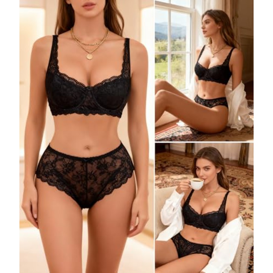 Avidlove Lace Bralettes for Wo - مراجعة Demi Bra Balconette وسعره