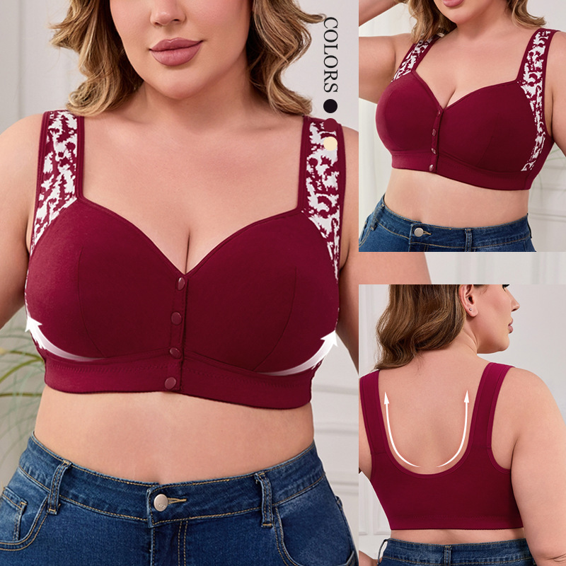 XL-7XL Plus Size Front Buckle  - مراجعة Wirefree Bra Comfort وسعره